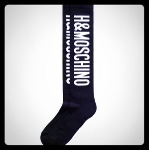 H&M X Moschino knee high socks